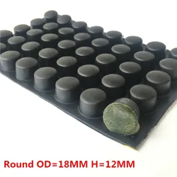 18X20mm Round Foot Pad Shock Absorber Feet Pad Rubber Anti-shock Self-Adhesive Heightening Anti-Slip Pads Seal Gasket