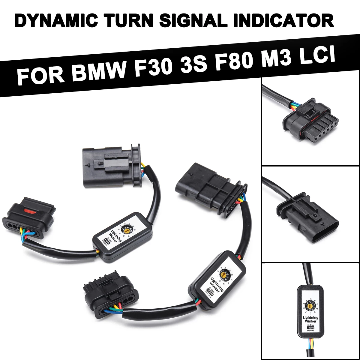 

1pair Dynamic Turn Signal Indicator LED Taillight Module Cable Wire Harness Left & Right Tail Light For BMW F30 3s F80 M3 LCI