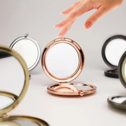 1pcs 57mm Compact Purses Pocket Makeup Mirror Folding Portable Mirror for Women Vintage Cosmetic Mirrors Beauty Tool