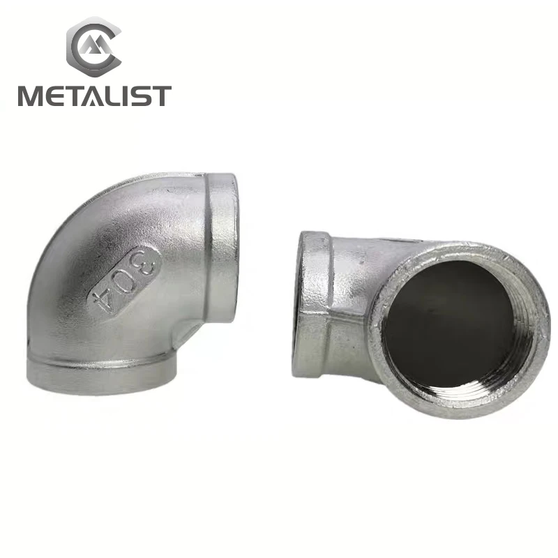 

METALIST 1-1/2"DN40 Elbow 90 Degree Angled SS304 Stainless Steel Female*Female Threaded Pipe Fittings Adapt two pipes