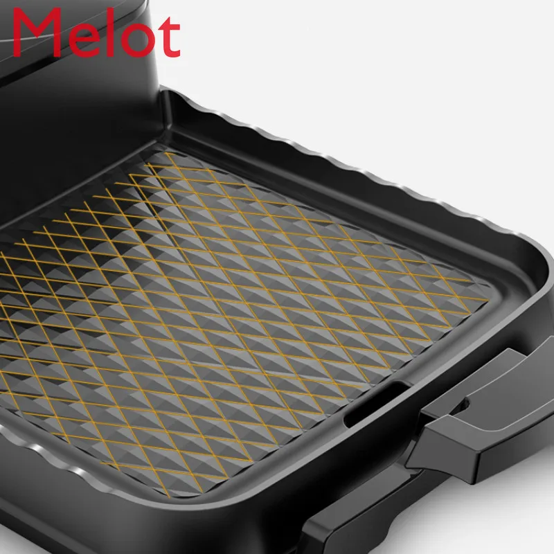 Hot Pot Barbecue All-in-One Pot Household Multi-Functional Smoke-Free Electric Baking Pan Barbecue Plate Hot Pot Roast Plate