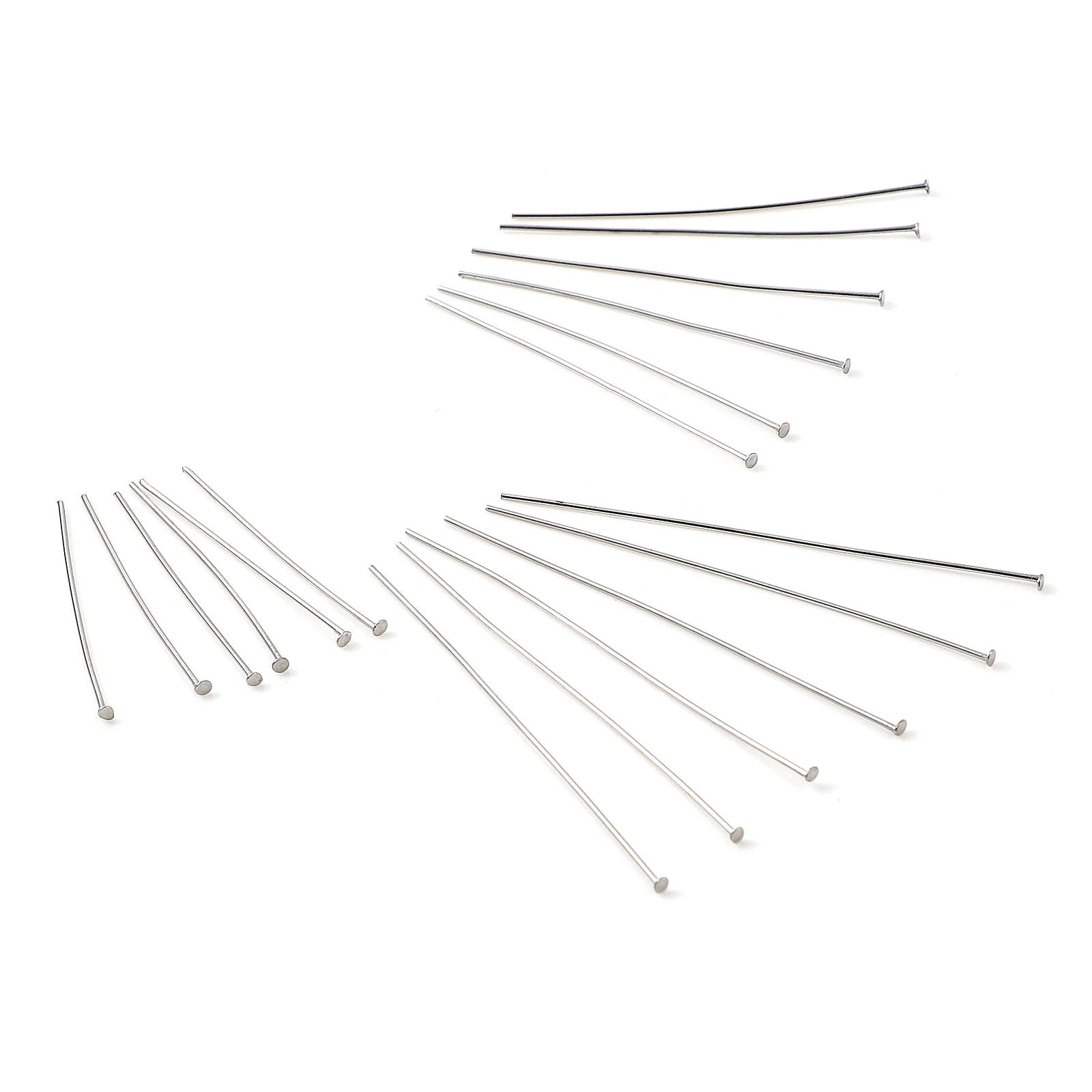 0.6mm Stainless Steel Head Pins 30 40 50mm Silver Color For Jewelry Findings Making Earrings Handmade DIY Supplies,500PCs