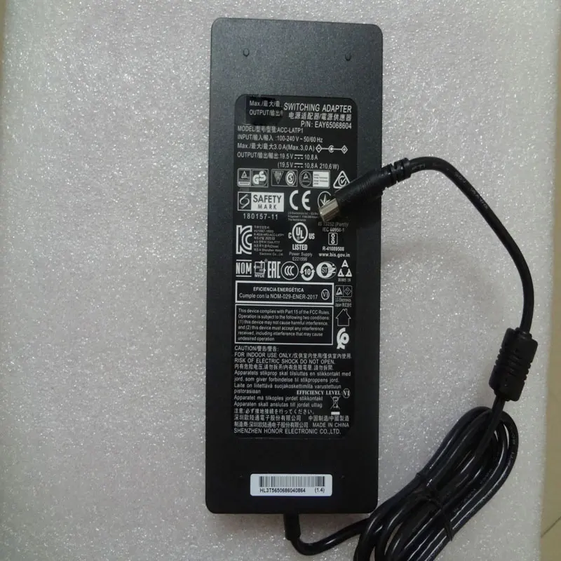 

NEW OEM Slim 19.5V 10.8A 210W ACC-LATP1 EAY65068604 AC Adapter For LG 32UN880-B computer monitor