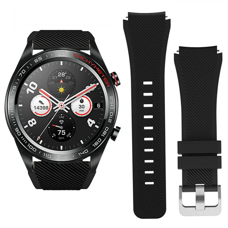 حزام ساعة سيليكون ل Honor TLS-B19 MNS/KAN/MUS-B19/B39s Smartwatch GS Pro GS3 Magicwatch2 46 مللي متر حزام الساعات معصمه سوار