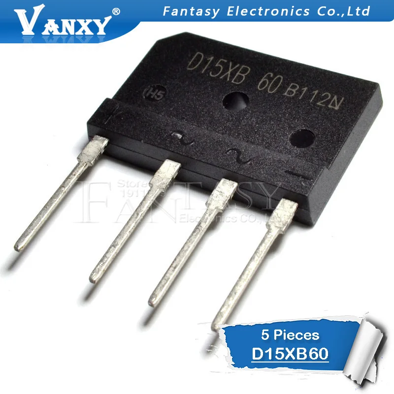 5PCS D15XB60 ZIP-4 D15XB 60 ZIP bridge rectifier D15XB80 D15XB 80