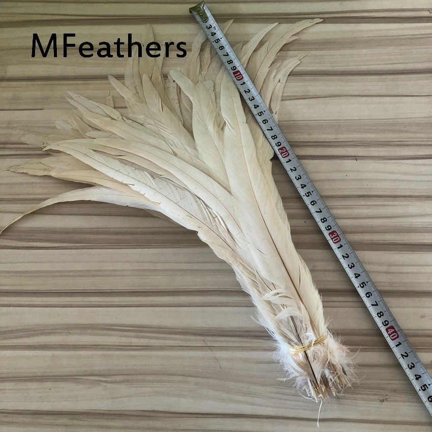 wholesale 100pcs/lot natural Beautiful Rooster feathers 30-35cm Raw white color chicken Feather diy handmade carnival decoration