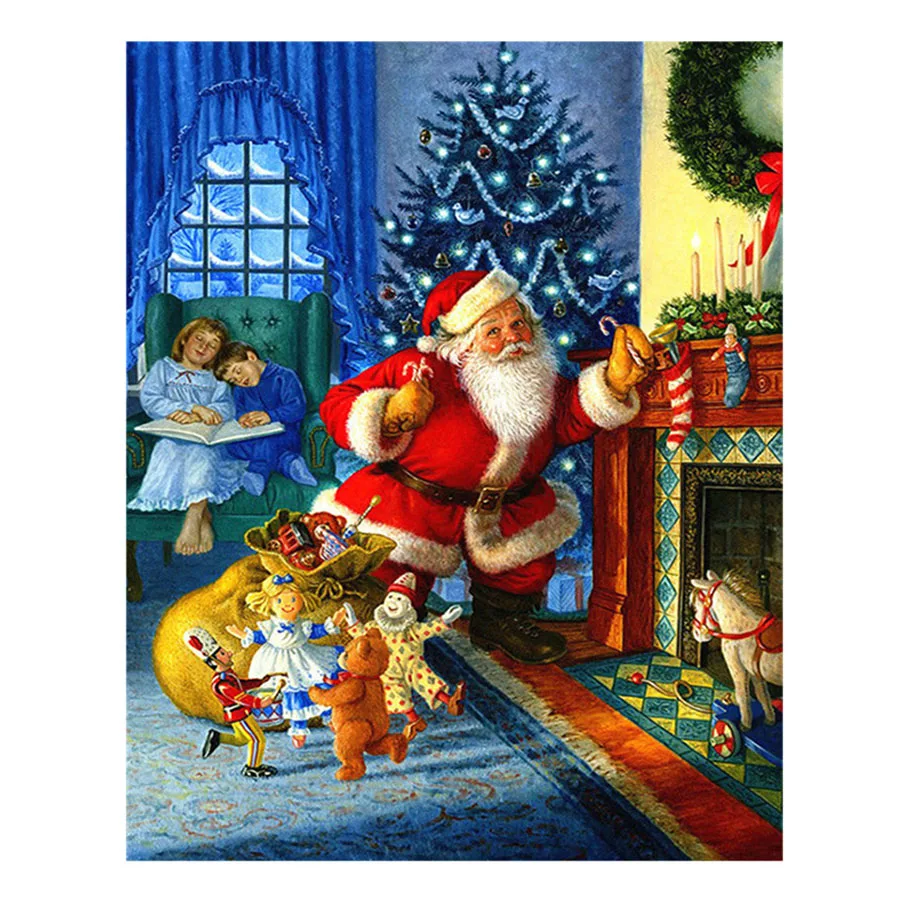 

Christmas gift 5D Diamond Painting Santa Claus animal Rhinestones Pictures Diamond Art Kits Full Drill Cross Stitch Needlework