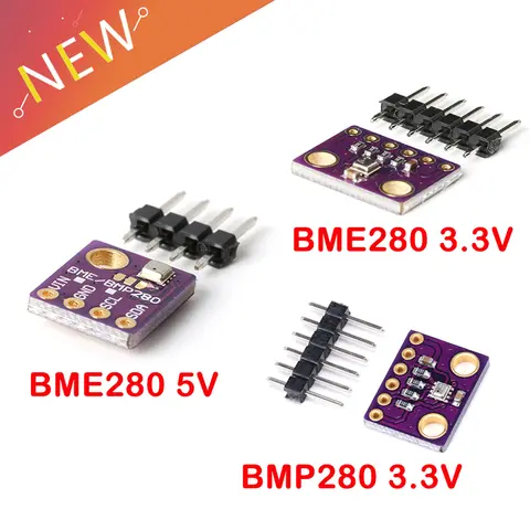 GY-BME280 고정밀 기압 센서 모듈, 아두이노 I2C SPI BMP280 3.3V, BME280, 5V