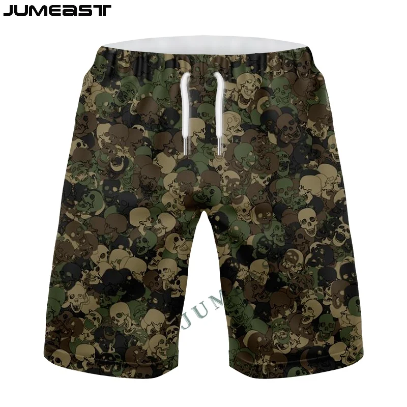 Jumeast Men Women Boy Girl 3D Hunting Skull Camouflage Children Board Shorts Kids Summer Trunks Beach Casual Sweatpants Pants