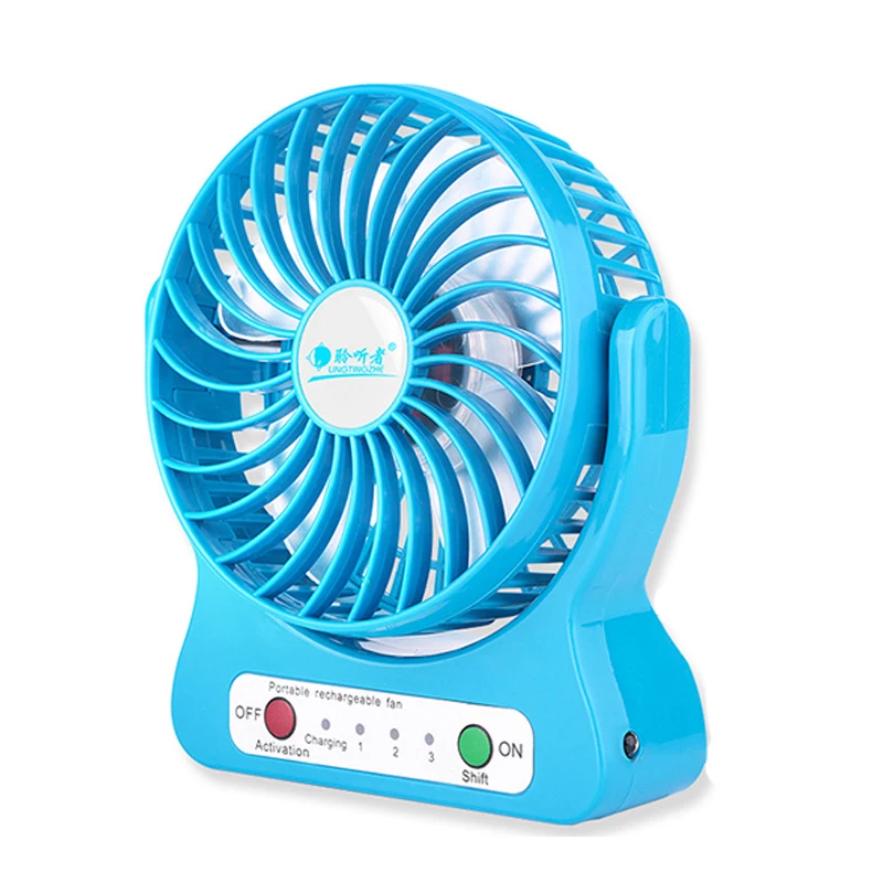 Monitor USB Fan Mini Rechargeable Mute Adjustable Angle Small Fan Desktop Student Dormitory Bed Portable And Portable