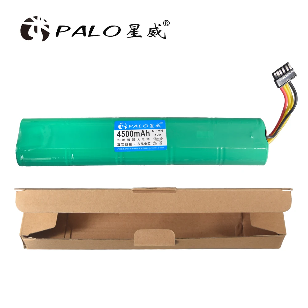 PALO baterai Robot pemanis vakum 12V 4500mAh paket baterai isi ulang Ni-MH untuk kasino 1807 Botvac 70e / 75 / d75 / D85 dll