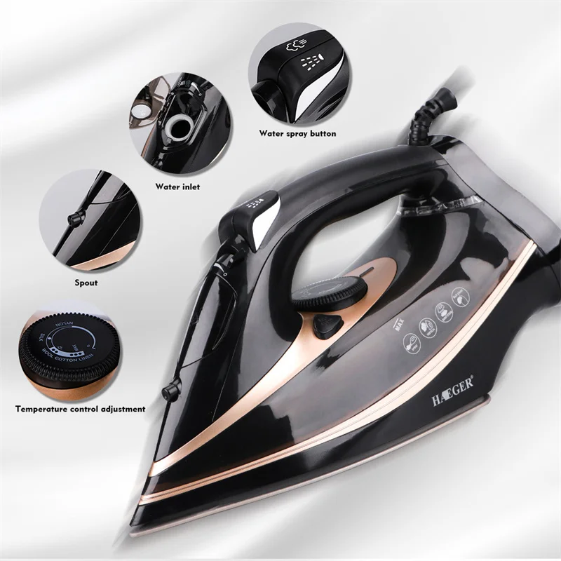 電気アイロン2200W,セラミック,温度コントローラー付き,高品質,ハンドヘルド,機械,220v,t08