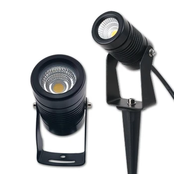 LED COB éclairage de jardin 3W 5W 10W pointe lampe à gazon lumière LED étanche décoration de jardin projecteurs de chemin extérieur 110 220V DC12V