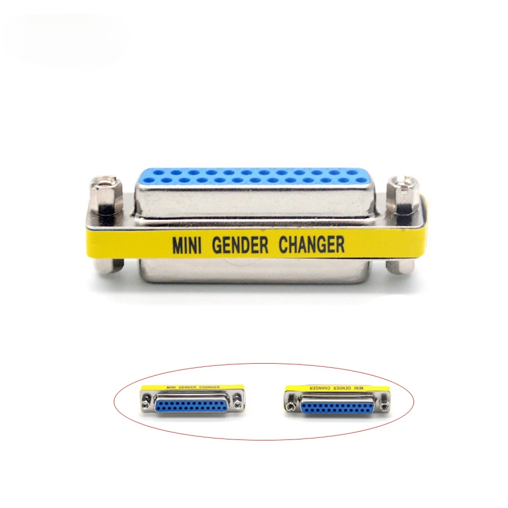 25 Pin D-SUB Hàn Loại Cổng Kết Nối DB25 Nữ Để Nữ Cắm Bộ Máy In Song Song Cổng LPT DB25 F/F Nối Tiếp