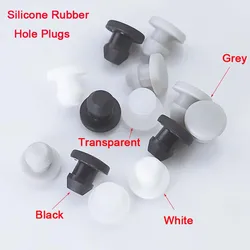 10/20/50/100pcs Silicone Rubber Hole Caps Solid T-type Plug Cover Snap-on Gasket Blanking End Cap Seal Stopper 2.5/3/3.5/4mm