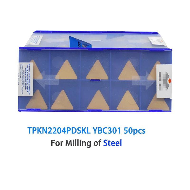 50pcs TPKN2204PDSKL YBC301 TPKN 2204PDSKL ZCC insert carbide cnc milling inserts cutter for CNC machinery