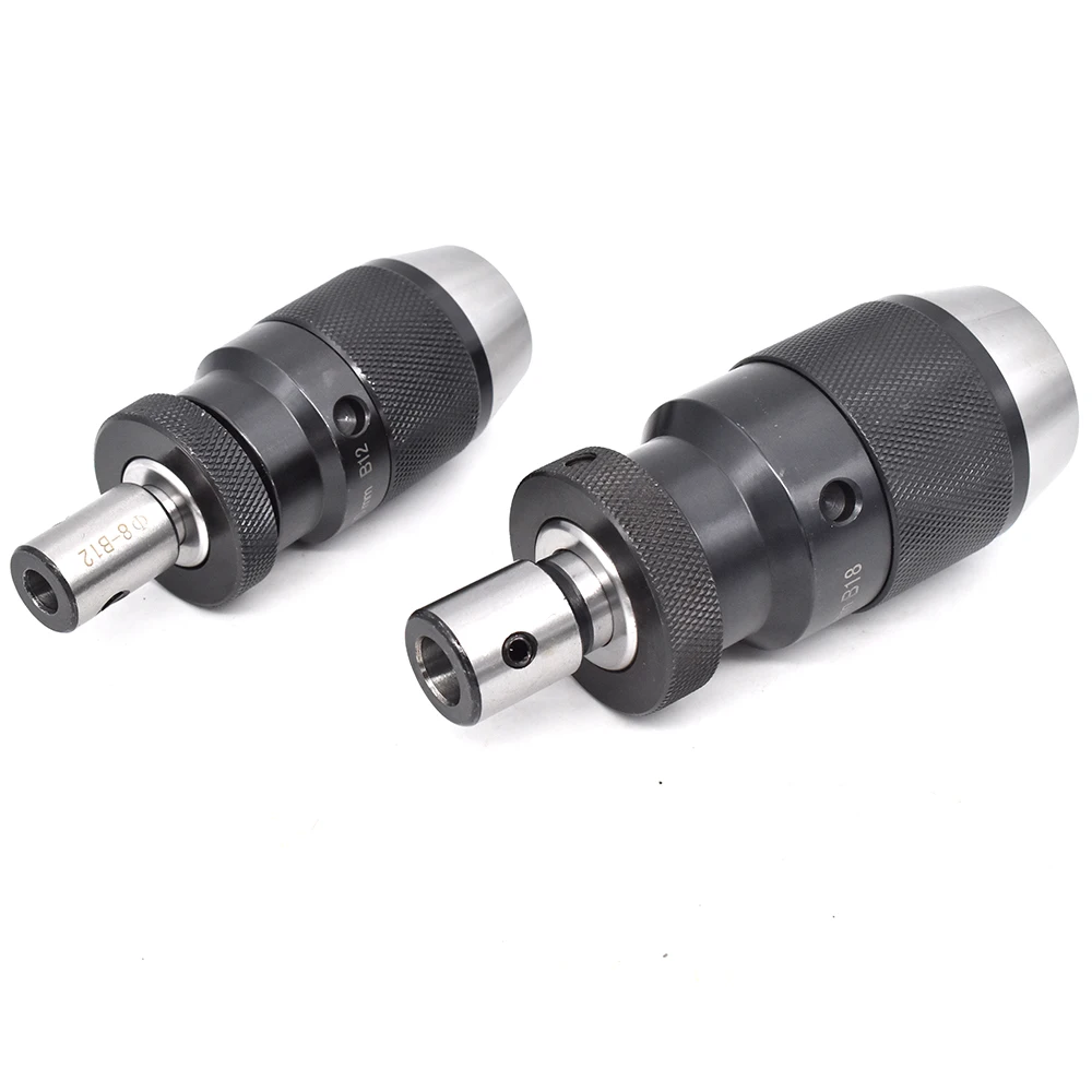 B12 self tighten keyless drill chuck +inner hole 5MM 6MM 7MM 8mm 9mm 10mm 11mm 12 14mm  arbor adapter motor shaft connecting rod