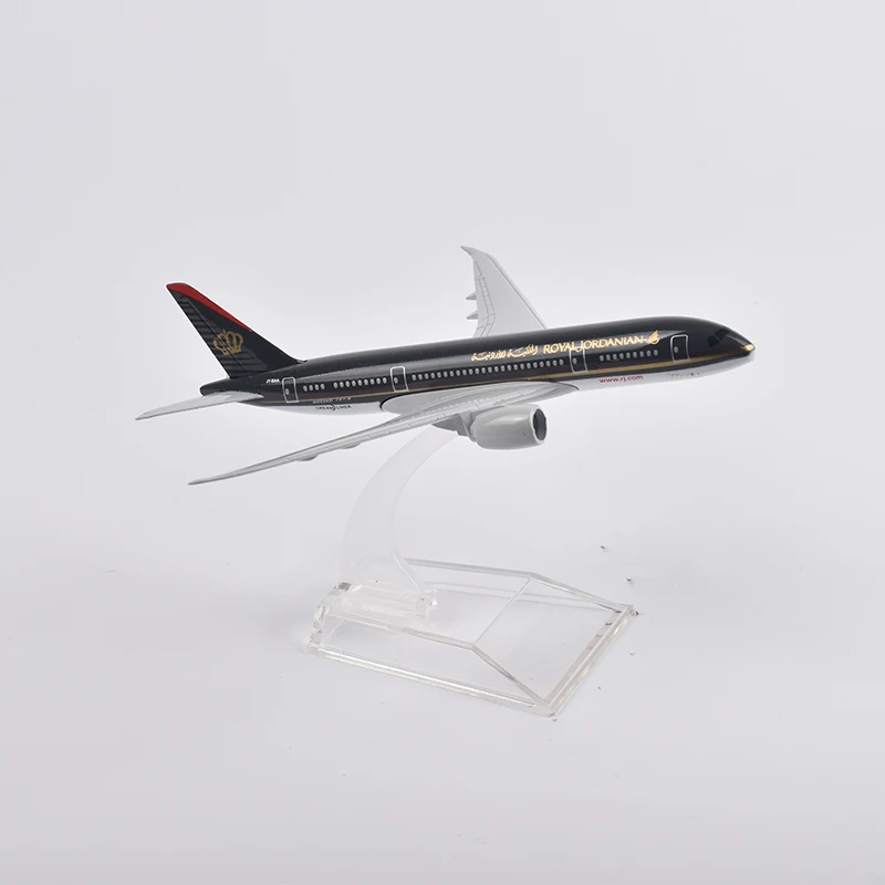 JASON TUTU 16cm ROYAL JORDANIAN Boeing 787 Airplane Model Plane Model Aircraft Diecast Metal 1/400 Scale Planes Dropshipping