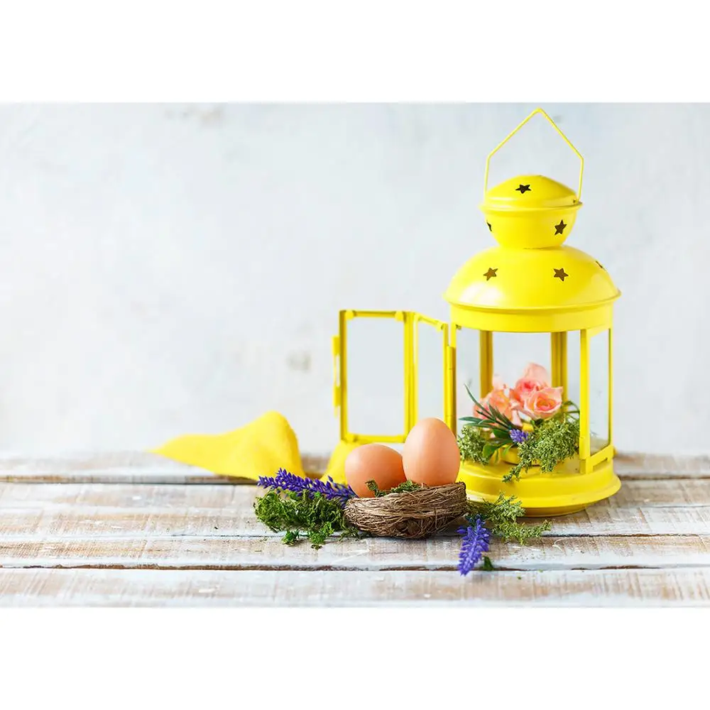 Lampe à œufs et fleurs Bokeh, arrière-plan en vinyle pour photographie, pour bébés et enfants, fête de pâques en famille, Studio Photo