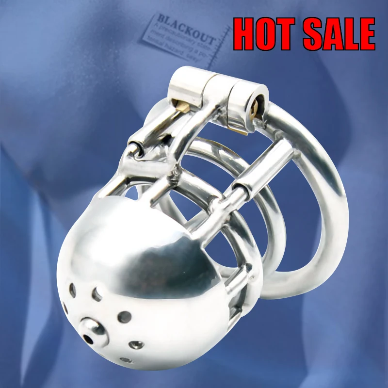 BLACKOUT New Stainless Steel Male Dual Use PA Chastity Device Penis Ring Cock Cage Adult Sex Toys Kidding Zone \