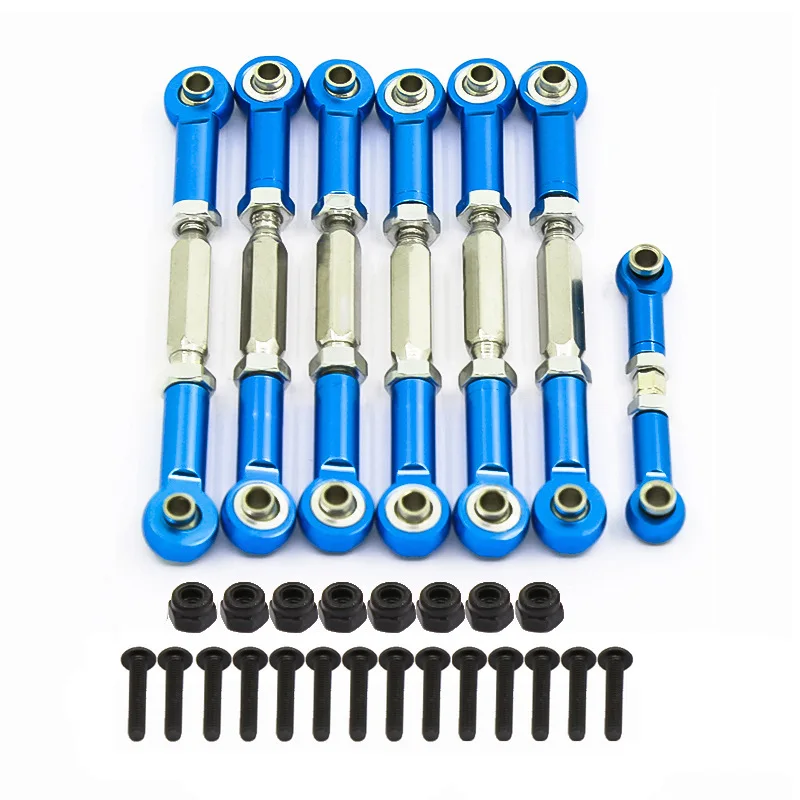 7pcs Aluminum Alloy Tie Rods for 1/10 TRXXAS SLASH 2WD DIY Accessories Full Servo Link for TRXXAS SLASH 2WD RC Car Upgrade Part