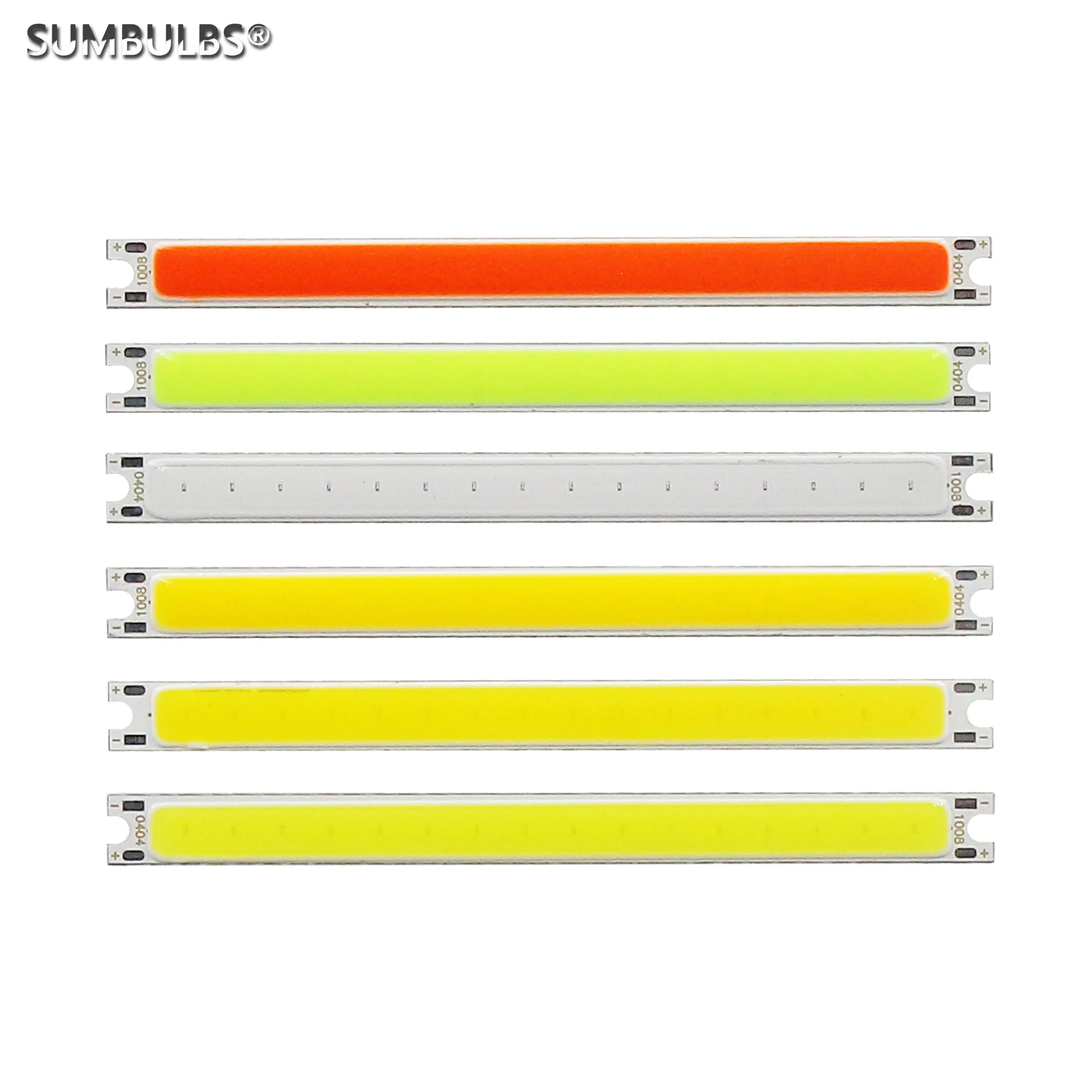 12V DC LED COB Bulb Strip LED Light Source 5W Red Green Blue Warm Natural Cold DIY 10CM LED Lamp Lighting 500LM 100x8MM LED