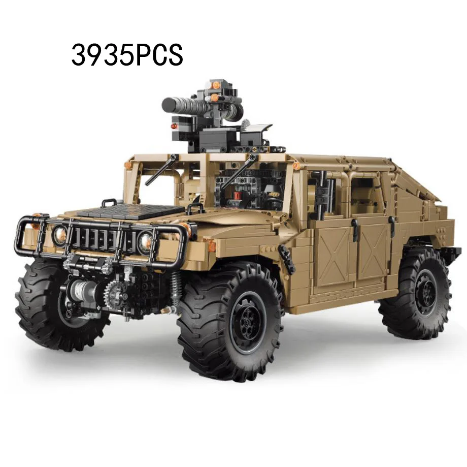 

Technical Military Hmmwv Building Block 1:8 Scale 4x4 Humvee Radio 2.4ghz Remote Control Vehicle Steam Bricks Rc Toys FOR Boy