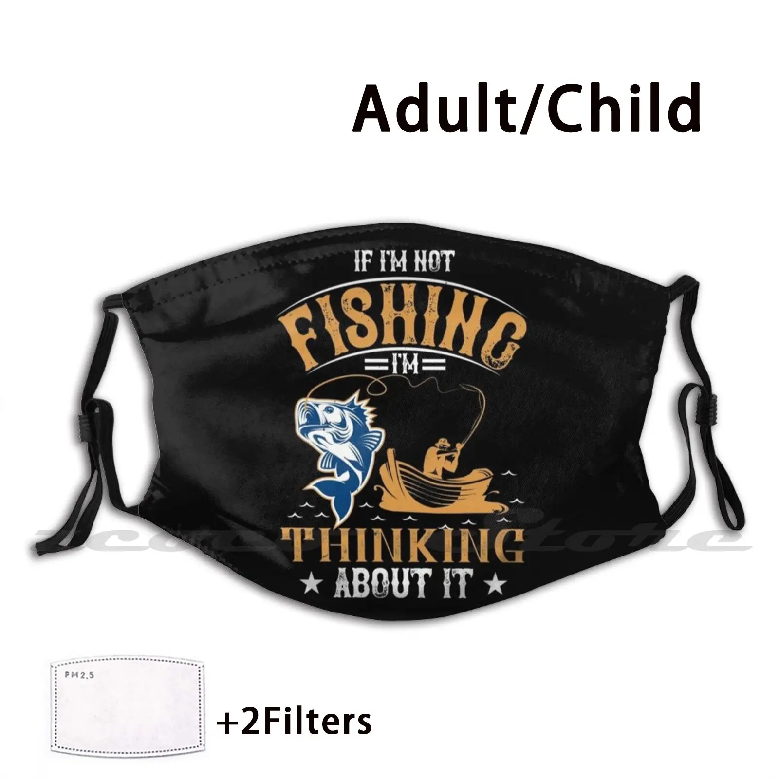 

Funny Fisherman Fishing Mask Cloth Washable Diy Filter Pm2.5 Adult Kids Fishing Fisherman Fishing Rod Sport Fishing