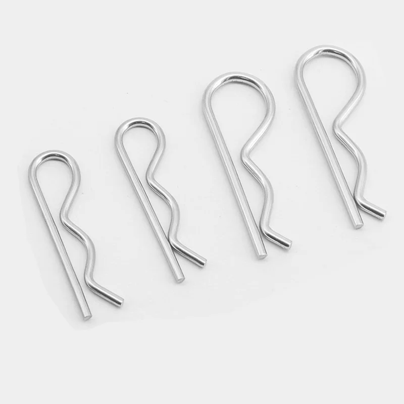 M1 M1.2 M1.6 M1.8 M2 M2.5 M3 M3.5 M4 M5 Stainless Steel R Type Spring Cotter Pin Wave Shape Split Clip Clamp Tractor Pin for Car