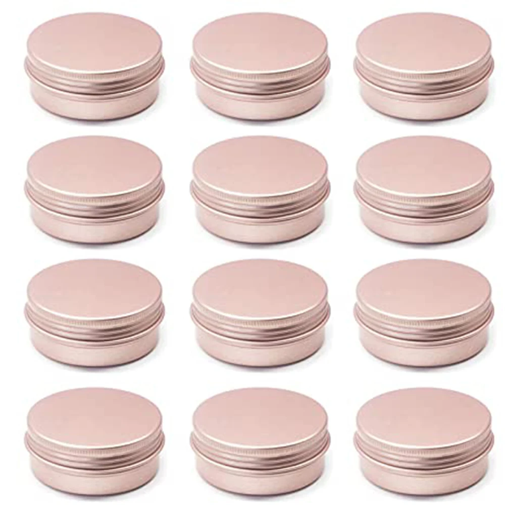 

50Pcs 2 Oz Screw Lid Round Tins Aluminum Empty Metal Storage Jars Spice Containers Travel Cans 5g 10g 15g 20g 30g 50g 60g 80g