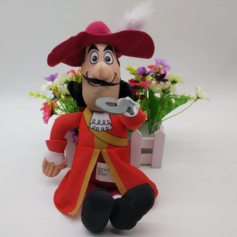 Captain Hook Plush  Doll  Peter Pan  Red Black 12