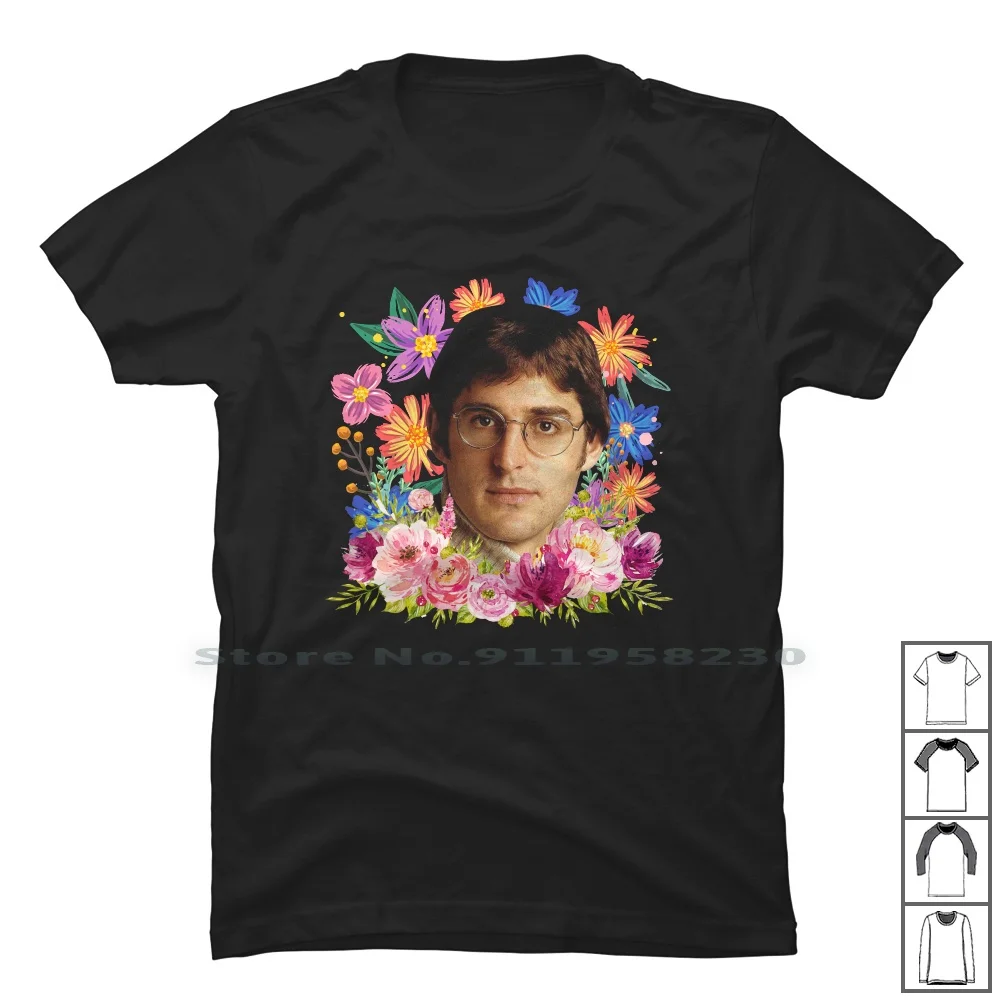 Louis Theroux Floral T Shirt 100% Cotton Hipster Floral Fandom Movie Louis Flora Meme Loui Hero 90s Om Ny