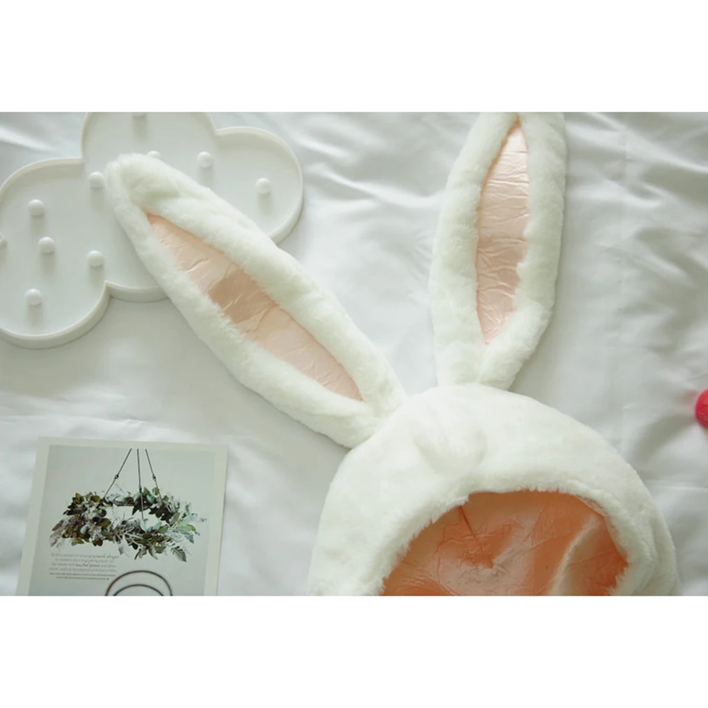 Cute Girls Hat Plush Rabbit Bunny Ears Hat Earflap Cap Kids Adults Warm Headgear Hats  Party Costume Fancy Dress Headwear