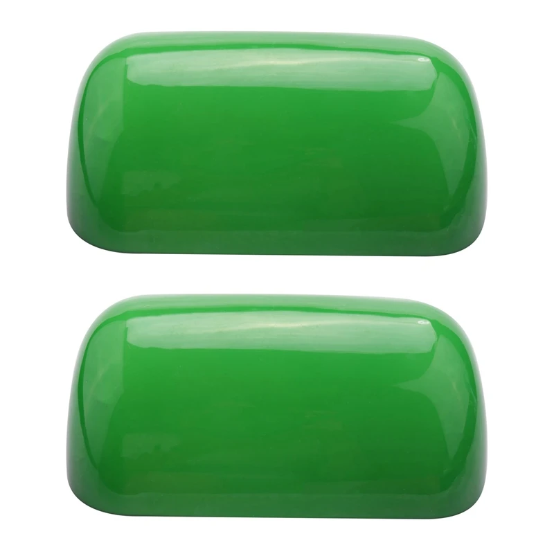 

2X Green color Glass Banker Lamp Cover/Bankers Lamp Glass Shade lampshade