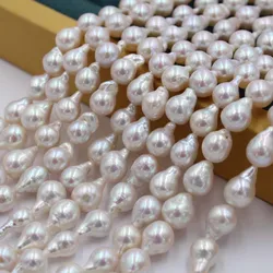 7X12 mm Natural White Irregular Baroque Bright Water Drop Shape Pearl