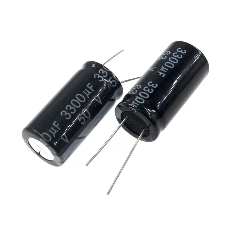 2pcs 3300uF 50V 3300MFD 50WV 18*35mm Aluminum Electrolytic Capacitor Radial 3300mf50v 3300uf50v 50v3300mf 50v3300uf