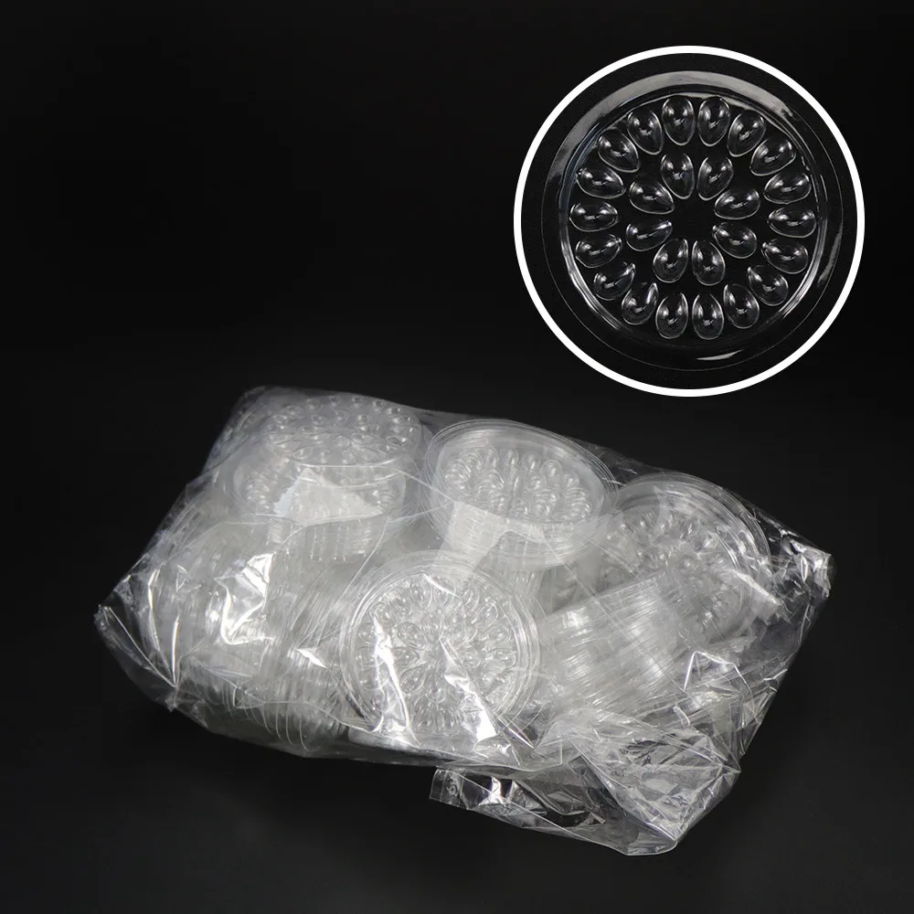 100 pz monouso estensione ciglia supporto colla a forma di fiore cuscinetti colla ciglia finte cuscinetti Pallet guarnizione in plastica strumenti per il trucco