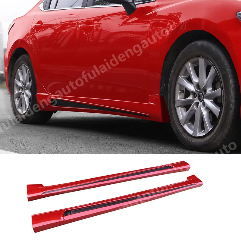 For Mazda 6 Atenza 4DR SEDAN 2019-2020 New Side Skirt Extension Bumper Lip Body Kit Car Styling Accessories