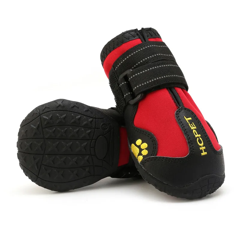 4 Teile/satz Haustier Hund Schuhe für Mittelgroße Hunde Wasserdicht Regen Schnee Hund Stiefel Langlebig Atmungsaktive Outdoor Training Wandern Hund Schuhe – Detail 7