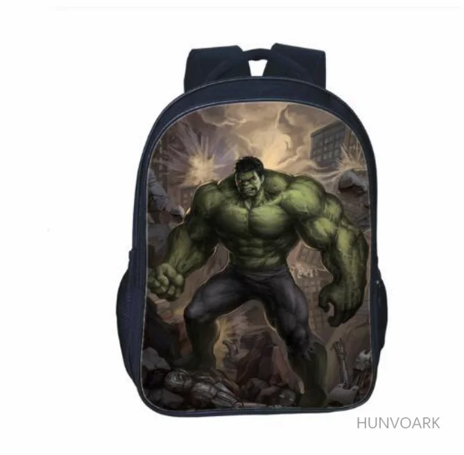 16 inch Superhero Hulk School Bag for Kids Girls Boys Backpack Children School Sets Pencil Bag Toddler Schoolbag Mochila