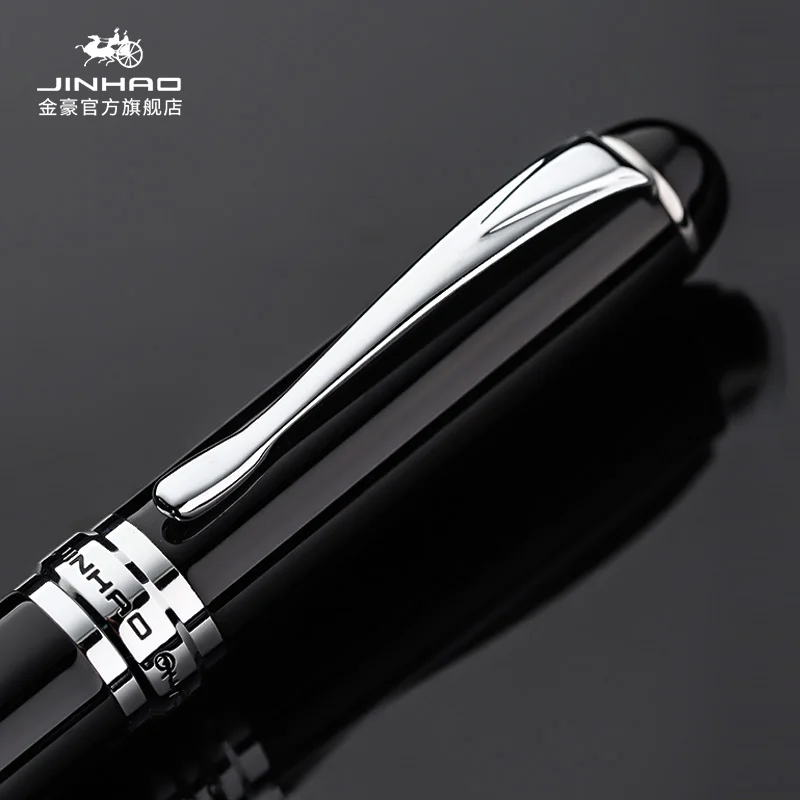 Jinhao X750 Phong Cách Cổ Điển Bạc Kẹp Kim Loại Bút máy 0.5mm Ngòi Thép Không Gỉ Bút Mực cho Quà Tặng Đồ Công Sở Trường nguồn cung cấp