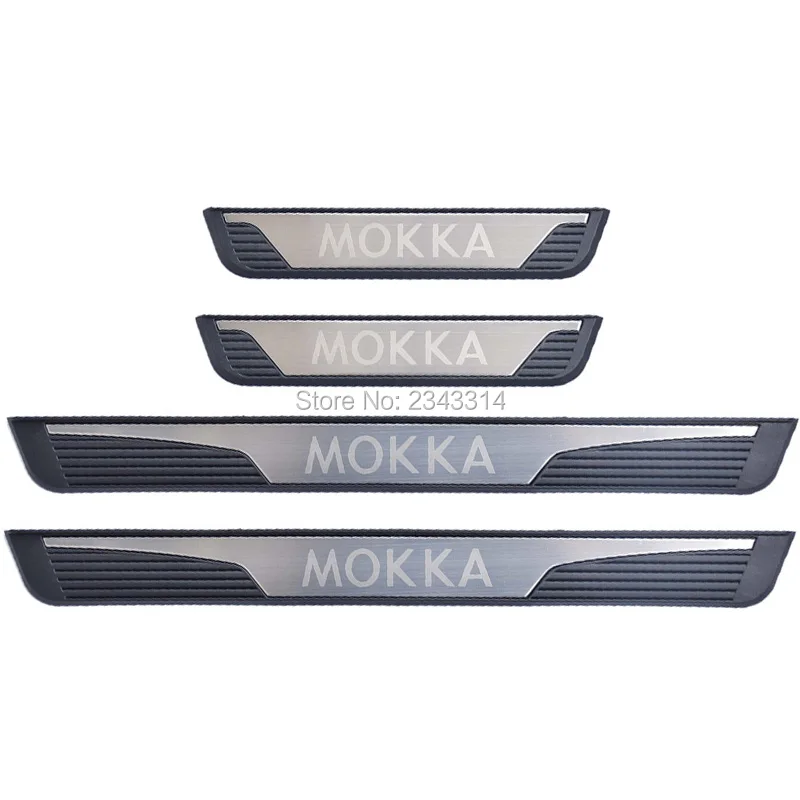 For 2014-2023 Vauxhall Opel Astra H J K Mokka X Stainless Door Sill Kick Scuff Plate Pedal Protector Trim Car Styling Accessory