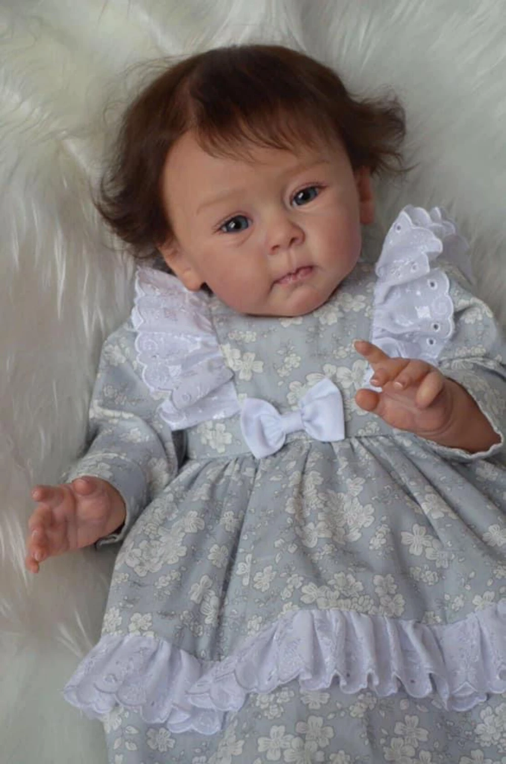 

Bebes 58CM Finished Doll Huxley as Picture Reborn Toddler Girl Doll Hand Paint Doll with Genesis Paint High Quality 3D skin doll