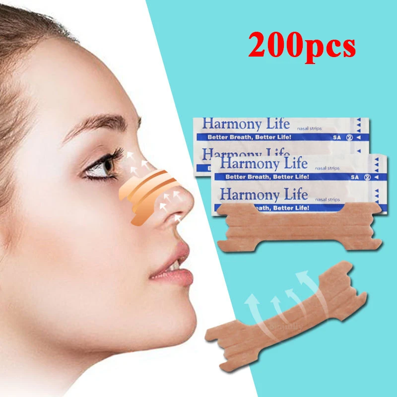 

200pcs Anti Snoring Nasal Patch Better Breathe Good Sleeping Nasal Strips Stop Snoring Strips Easier Health Care Patch Product