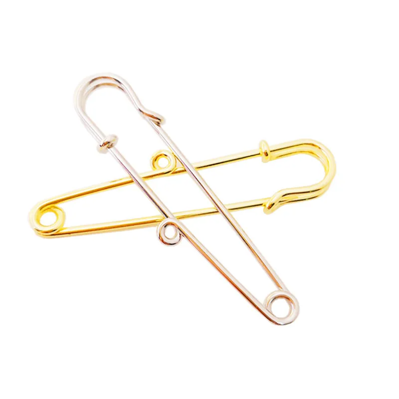 

10pcs 5.7cm high quanlity 1loop safety pin Nickel-free rack plating brooch pins for DIY Jewelry Findings Accessories