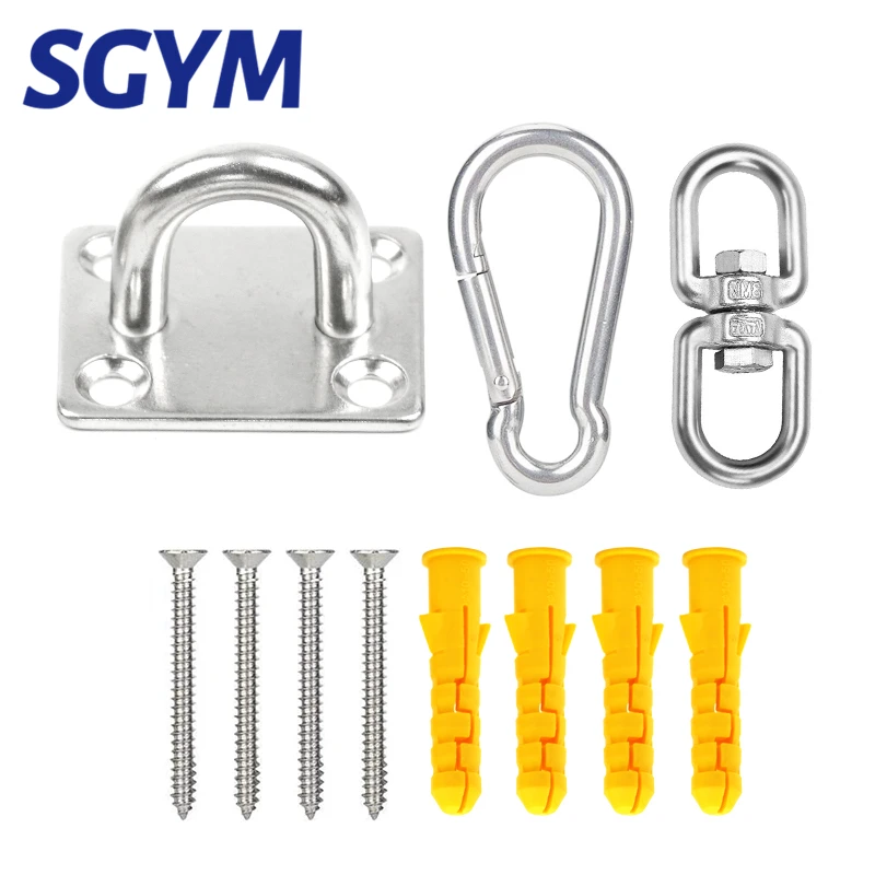 Thép Không Gỉ 304 Treo Võng Gắn Trần Móc Treo Mỏ Neo Móc Áo Tập Gym Trên Không Tập Yoga Xoay Treo Bộ