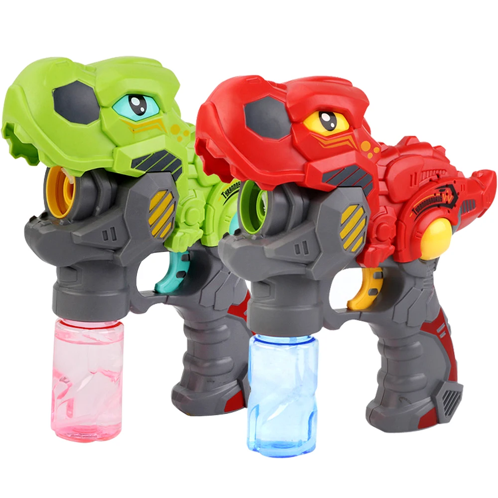 Dinosaur Bubble Machine Kids Toys Large Gatling Bubble Gun Plastic Toy Outdoor Automatic Bubbles Blower Machine Dropship