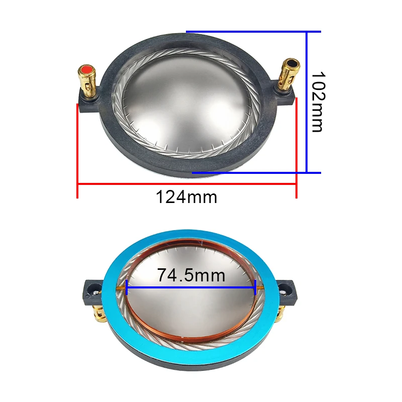 74.5mm Aluminum Flat Wire Tweeter Voice Coil Treble Speaker Titanium Film Repair for DE900 910 Voice Diaphragm B&C 1PC