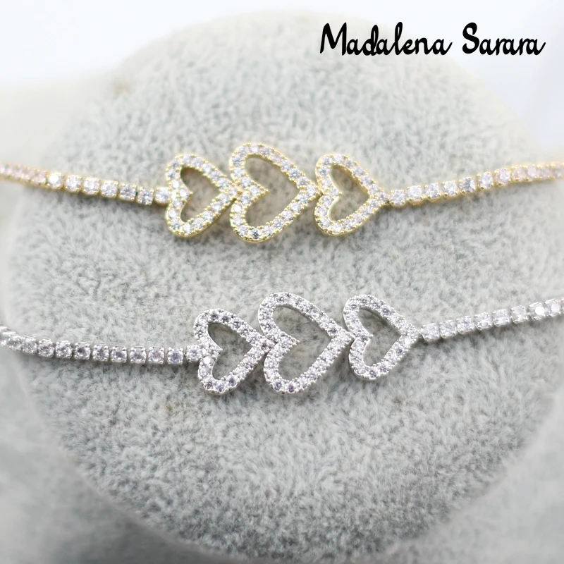 MADALENA SARARA AAAA Cubic Zirconia High Quality Women Necklace Jewelry Set  Options Heart Dangle Earrings