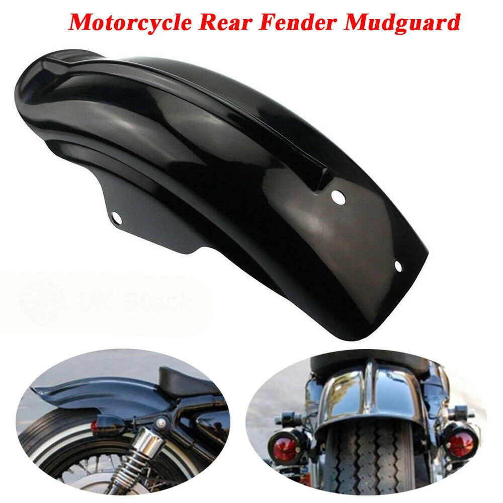 

Motorcycle Black Rear Mudguard Fender Protector ABS Durable for Harley Sportster Bobber Chopper Cafe Racer